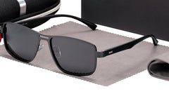 Men's Rectangle 'Arthur Way' Metal Sunglasses