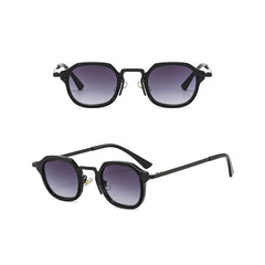 Unisex Small Round 'Ice' Alloy Sunglasses