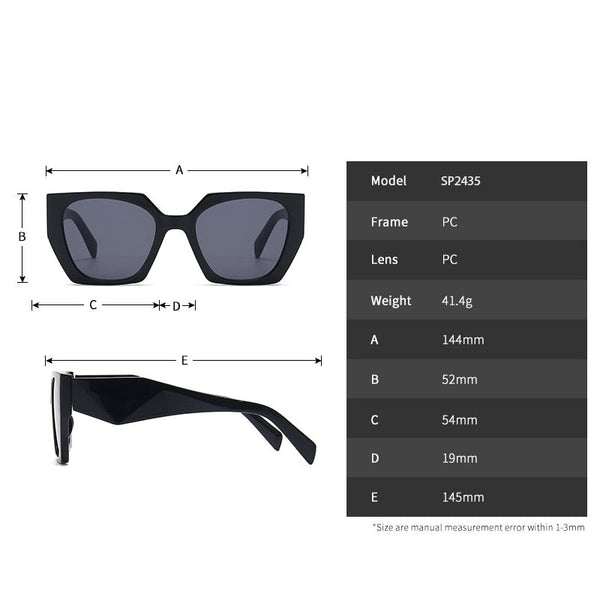 Women's Retro Polygon 'Hydro Dip' Cat Eye Sunglasses