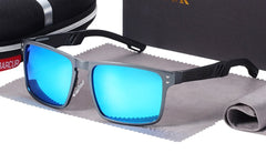 Men's Square Polarized 'Harlow Aye Wear' Metal Sunglasses