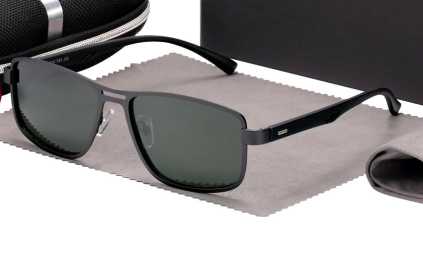 Men's Rectangle 'Arthur Way' Metal Sunglasses