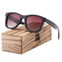 Men's Polarized Square 'Francis' Wooden Bamboo Sunglasses