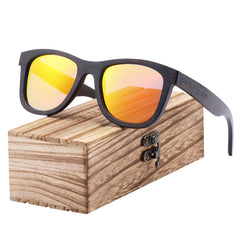 Men's Polarized Square 'Francis' Wooden Bamboo Sunglasses