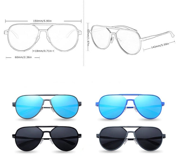 Men's Oversized Hexagonal 'Snowy Ice' Metal Sunglasses