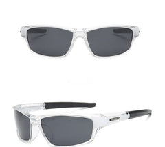 Men's Sporty Rectangular Polarized 'Duvey' Plastic Sunglasses