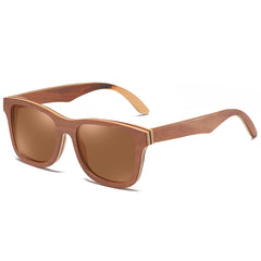 Men's Square Polarized 'Oishi' Wooden Sunglasses