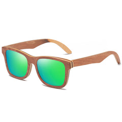 Men's Square Polarized 'Oishi' Wooden Sunglasses