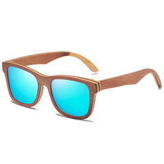 Men's Square Polarized 'Oishi' Wooden Sunglasses