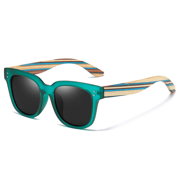 Women's Square 'Bebang' Handmade Wood Sunglasses