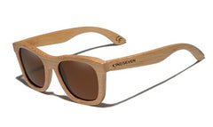 Men's Retro Square 'Forest Man' Wooden Sunglasses