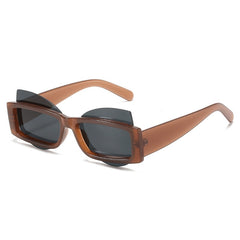 Unisex Unique Rectangular 'Sun Fun' Rimless Sunglasses