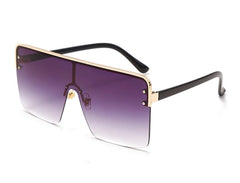 Women's Oversized Square 'Rainbow Dust' Metal Sunglasses