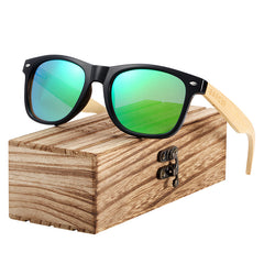 Men's Trend Square "Aloha" Wooden Sunglasses