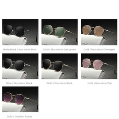 Women's Retro Round 'Darkest' Metal Sunglasses