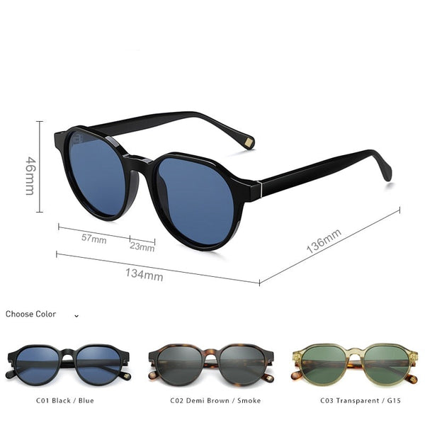 Men's Vintage Round 'Caelan' Polarized Sunglasses