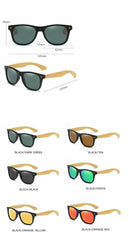 Men's Retro Square 'Sturdy' Wooden Sunglasses