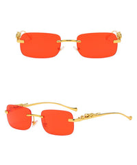 Unisex Vintage Rimless "Cool Oldie" Square Sunglasses