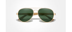 Men's Polarized Oval 'The Temple' Wooden Sunglasses