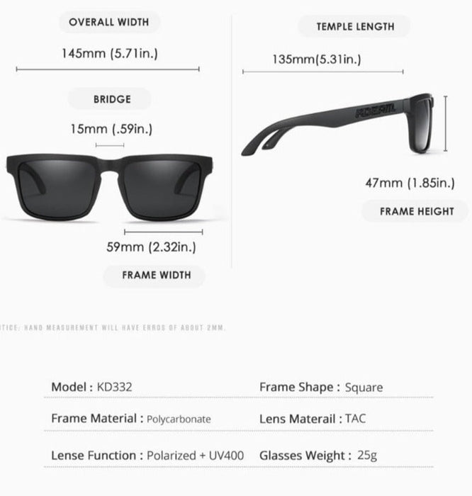Men's Polarized Square 'Grinch Eye Wear' Plastic Sunglasses