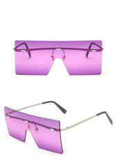 Women's Square 'Abby Scarlet' Metal Sunglasses