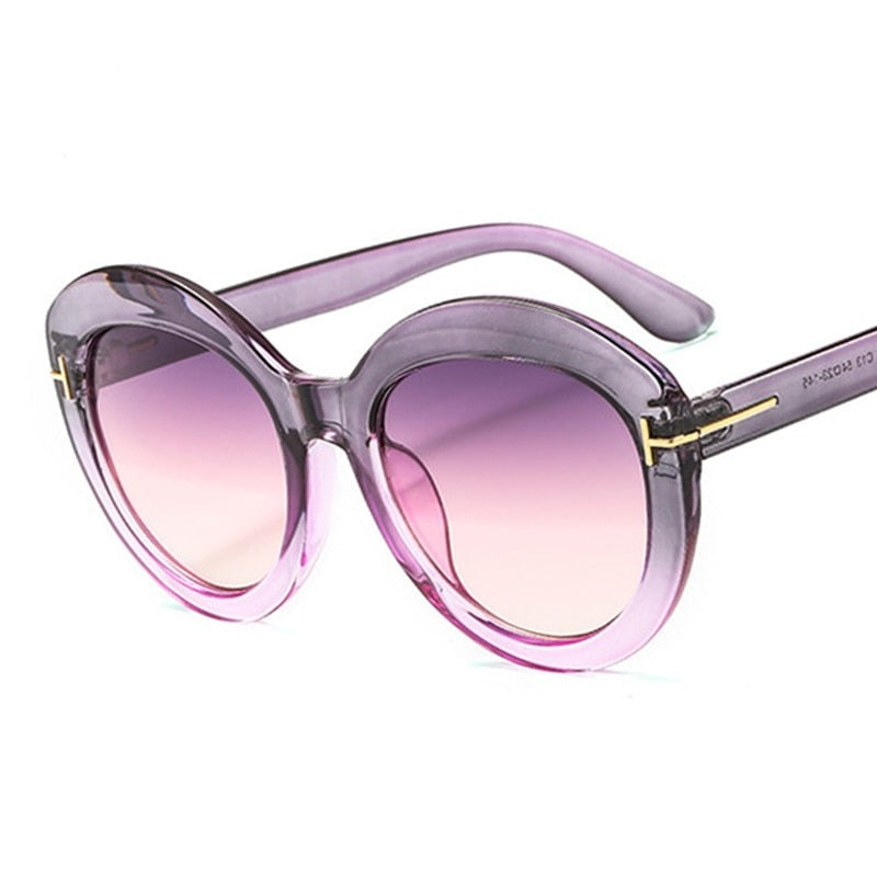 Women's Retro Round 'Galaxy' Plastic Sunglasses