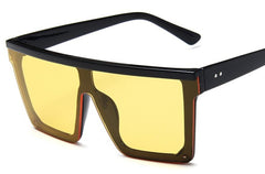 Women's  Oversized Square 'Trappy' Plastic Sunglasses