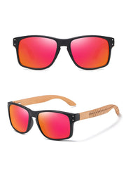 Men's Square 'Zaldy' Wooden Sunglasses