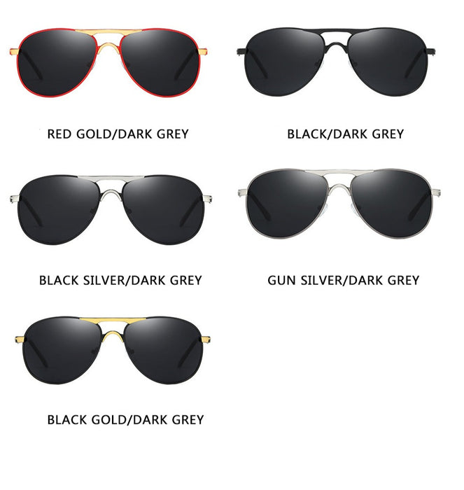 Men's Polarized Round 'Cherry' Metal Sunglasses
