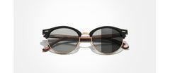 Unisex Round 'Forest' Wooden Sunglasses