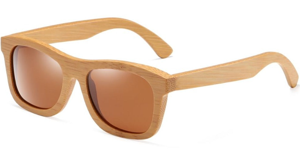 Men's Polarized Oval 'Swanky' Wooden Sunglasses