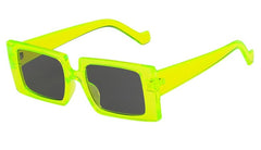 Women's Rectangle 'Summer Jelly Hit' Plastic Sunglasses