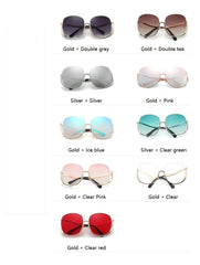 Women's Rimless 'Flight' Gradient Sunglasses