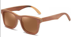 Men's Polarized Oval 'Dakar' Wooden Sunglasses