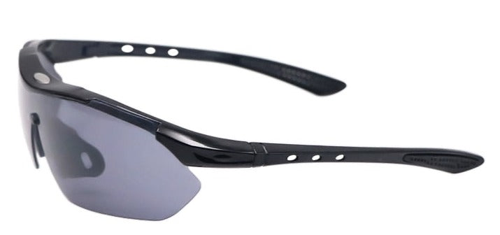 Unisex Cycling Semi Rimless 'Crucible' Plastic Sports Sunglasses