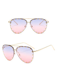 Women's Round 'Margarette' Metal Sunglasses