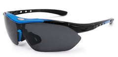 Unisex Cycling Semi Rimless 'Crucible' Plastic Sports Sunglasses