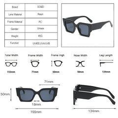 Women's Square 'Zandra' Plastic Sunglasses