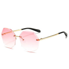 Women's 'Fancy' Rimless Round Sunglasses