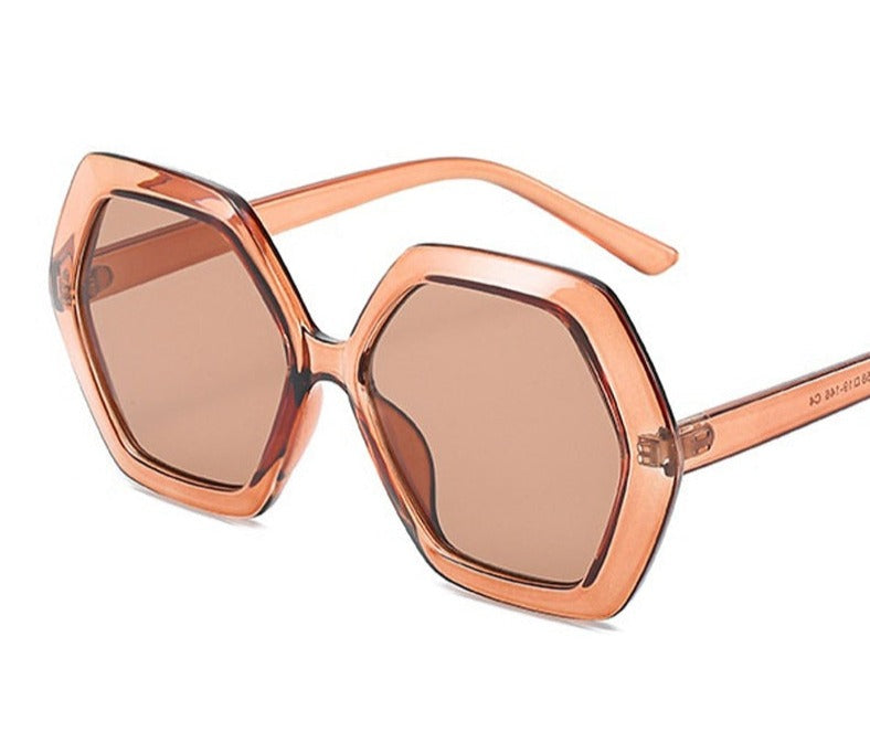 Women's Hexagon 'Jenny' Plastic Sunglasses