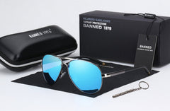 Men's Aviator 'Turbo' Cool Driving Sunglasses