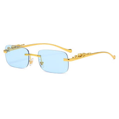 Unisex Vintage Rimless "Cool Oldie" Square Sunglasses