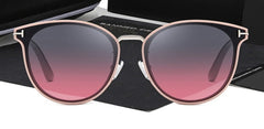 Women's Aviation Cat Eye 'Tights Eye Wear' Metal Sunglasses