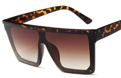 Women's  Oversized Square 'Trappy' Plastic Sunglasses