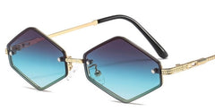 Women's Hexagon 'Maverick' Metal Sunglasses