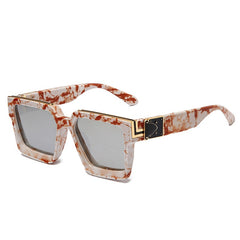 Men's Oversize 'Aries Blued' Plastic Sunglasses