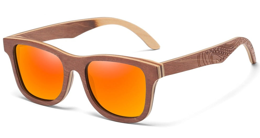 Men's Polarized Oval 'Kismet ' Wooden Sunglasses