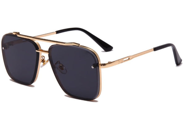 Men's Oversized Square 'Mr. Bachelor' Metal Sunglasses