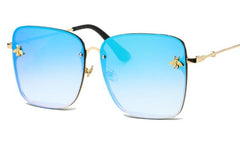 Women's Oversize 'Fair and Nice' Metal Sunglasses