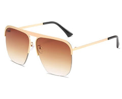 Women's Oversized Square Rimless 'Kassiani' Metal Sunglasses