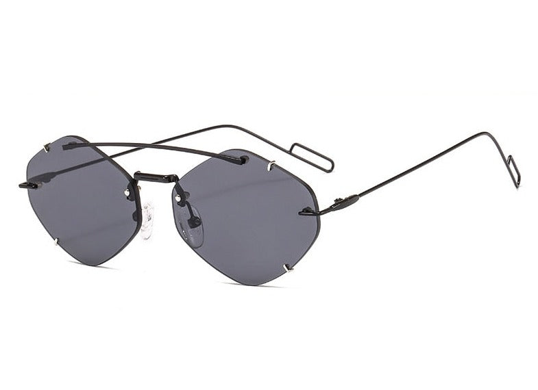 Women's Rimless Polygon 'Lady Lila ' Metal Sunglasses